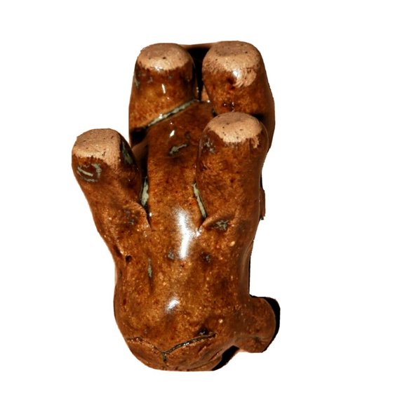 Vintage miniature brown cat pottery figurine - nc estate - Picture 3 of 5